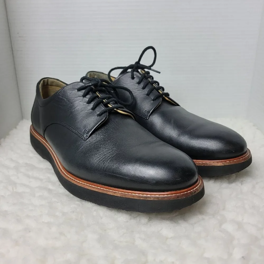 Samuel Hubbard Men's Size 11.5  Founder Shoes Black Leather M2100-048